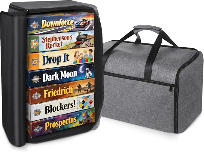 Board Game Storage Bag, Portable Board Game Organizer and Storage with Cover for Office Supplies, Puzzles, Building Blocks, Craft Product, Collapsible Board Games Storage Containers by LuKeline