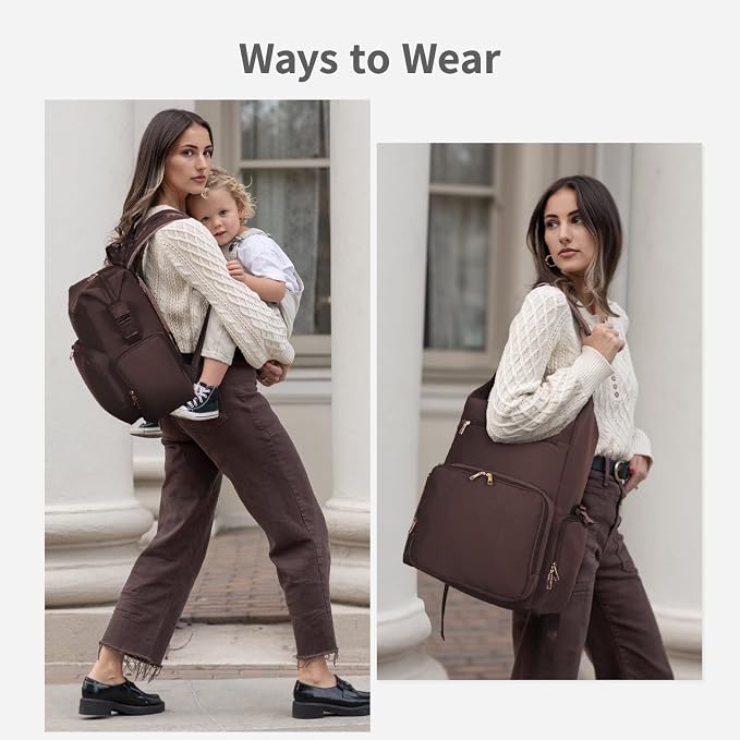 CEI-CEI Neoprene Diaper Bag Backpack Large Newborn Baby Maternity Bags Waterproof Travel Tote for Mom Dad with Insulated Pockets,Changing Pad - Image 3
