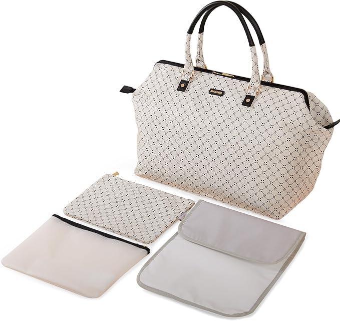 SUNVENO Mommy Bag, Large Hospital Bag with Changing Pad, Organizer Pouches & Luggage Sleeve for Travel & Diaper Essentials - Image 5