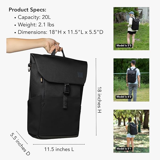 Huhu Diaper Bag Backpack – Large Baby Bag for Moms & Dads – Water-Resistant, Unisex Travel Kit for New Parents – Includes Changing Pad and 2 Organizer Pouches (Midnight Black) - Image 2