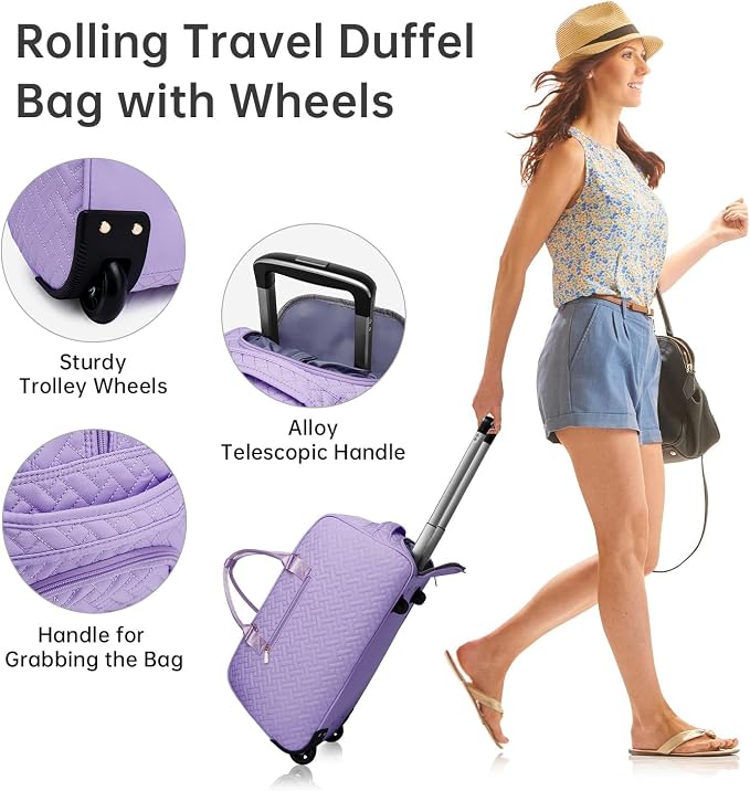 Duffle Bag for Travel, Weekender Bag with Shoe Compartment, Carry On Overnight Bag for Women with Toiletry Bag, Gym Bag with Wet Pocket, Hospital Bags for Labor and Delivery Beige - Image 3