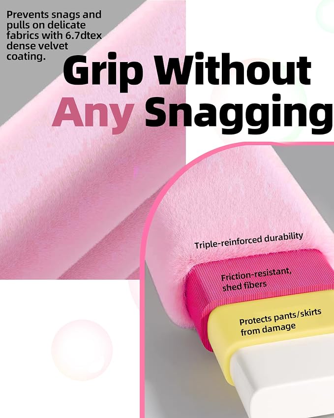 Felt Hangers Pink Velvet Hangers, Cute Pants Hanger, 20 Pack Chic Hangers | 360° Rotatable Golden Hanger for Jean Slack Closet, Anti-Slip Lightweight Padded Slim Space Saving Flocked Trouser Hangar - Image 5