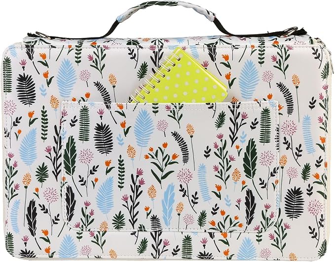 480 Slots Pencil Case, 5-Layer Organizer with Shoulder Strap | 5-layer twill oxford case with 480 elastic slots, carry handle, removable strap, and outer pocket for phone or keys. - Image 5