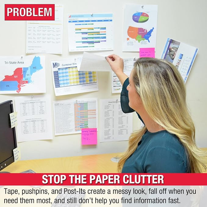 Ultimate Office AdjustaView Expandable Desk Reference Display Organizer 20C | 5 Adjustable Viewing Angles, Dual Weighted Base, 20 Letter Size EZ-Load Color Pockets, ADD-ON to Expand Capacity at Anytime - Image 2