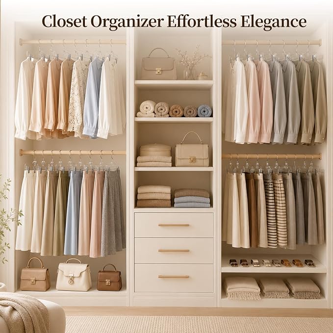 14" Clear Pants Hangers with Clips 50 Pack, Plastic Skirts Hangers | Slim Space Saving, Adjustable Clips Hangers with 360° Swivel Hook & Non-Slip Pad for Adults and Kids, Pants, Shirt, Jeans - Image 6