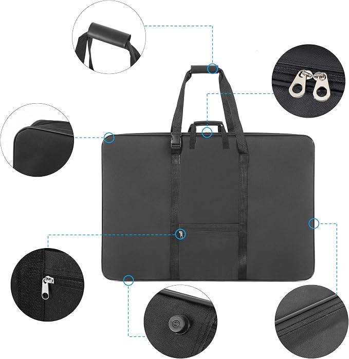 1st Place Products Premium Art Portfolio Case - 24" x 36" - Soft Sided - Steel Frame - Waterproof & Tear Resistant - Artwork, Photography, Sketch, LCD, Monitor, Solar Panel - Shoulder Straps & Handles - Image 6