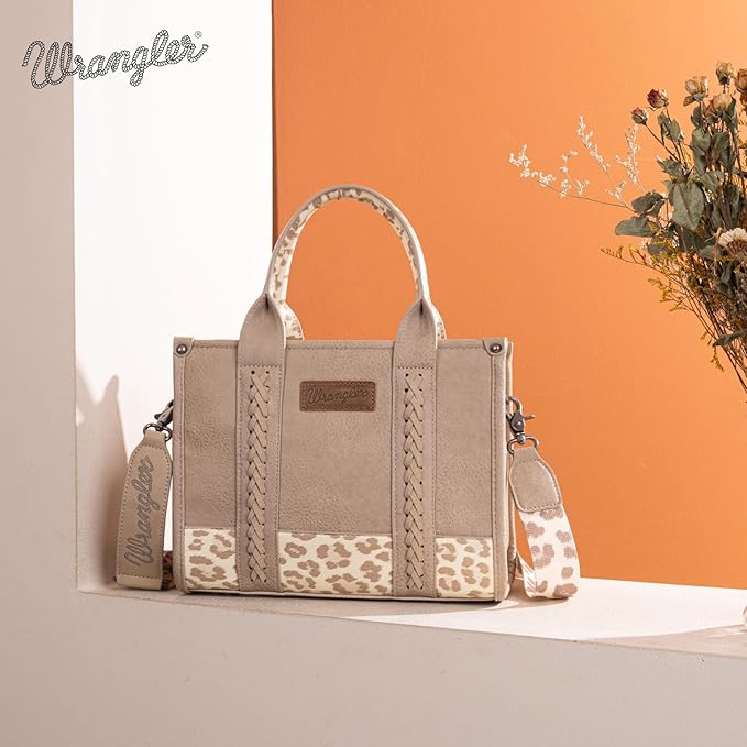 Montana West × Wrangler Tote Bag for Women Western Cow Print Purse Designer Top Handle Handbags - Image 3
