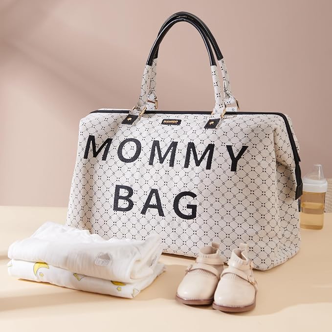 SUNVENO Mommy Bag, Large Hospital Bag with Changing Pad, Organizer Pouches & Luggage Sleeve for Travel & Diaper Essentials - Image 6