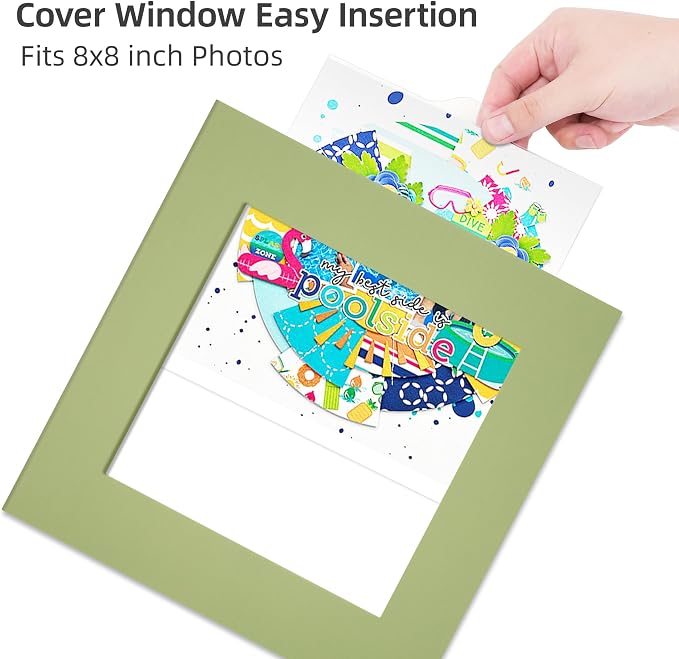 Vienrose Photo Album Self Adhesive for 4×6 & 8×10 Pictures, Green, Fabric Cover Scrapbook Album, DIY 40 Blank Pages for Baby, Family, Gift, Travel Memories - Image 3