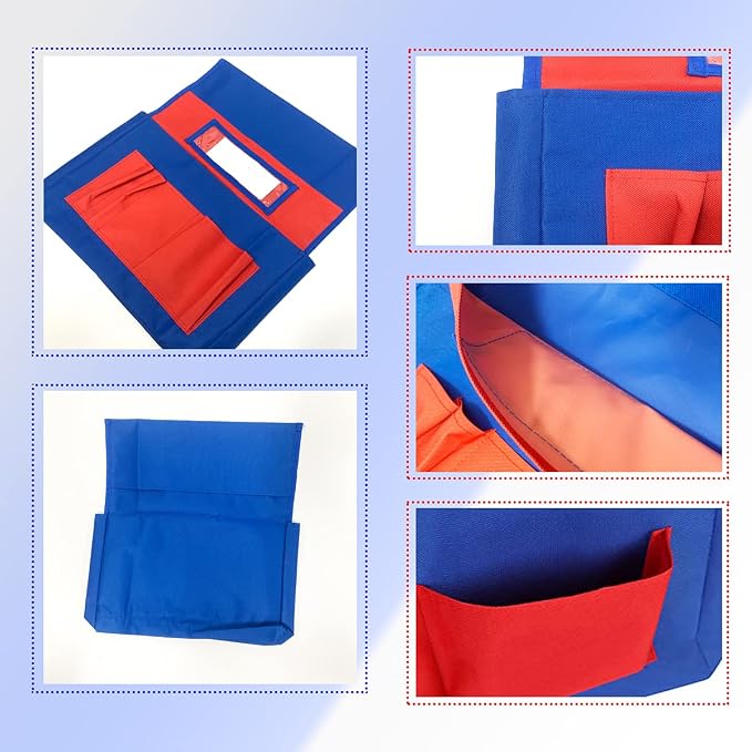 5 Pcs Chairback Buddy Organizer Pockets with Name Tag Slot - Classroom Kids Seat Hanging Storage Bag for Preschool Daycare, With 6 Pockets for Organizing School Supplies ﻿ - Image 4