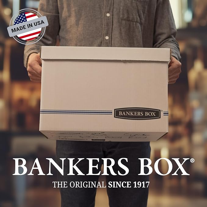 Bankers Box 30-Pack Medium-Duty File Storage Boxes, Letter/Legal, FastFold | Speed through filing with FastFold setup, sturdy stacking, reinforced handles, and dependable document protection. - Image 8