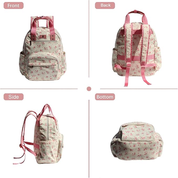 Diaper Bag Backpack Corduroy Multifunction Baby Fashion Travel Pack office Laptop Bag - Image 7