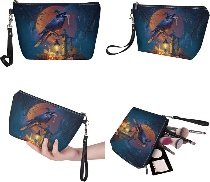 GIFTPUZZ Women Top Handle Bags Handbags with Zipper Leather Wallet Cash Card Phone Holder and Makeup Bag Set 3pcs - Image 6