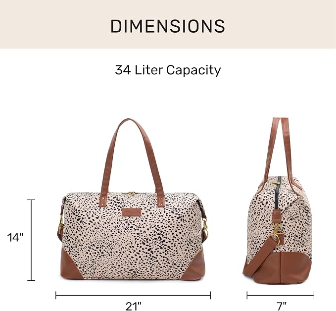 Luna Women's Weekender Bag and Travel Duffel, Large 37 Liter Capacity - Image 5