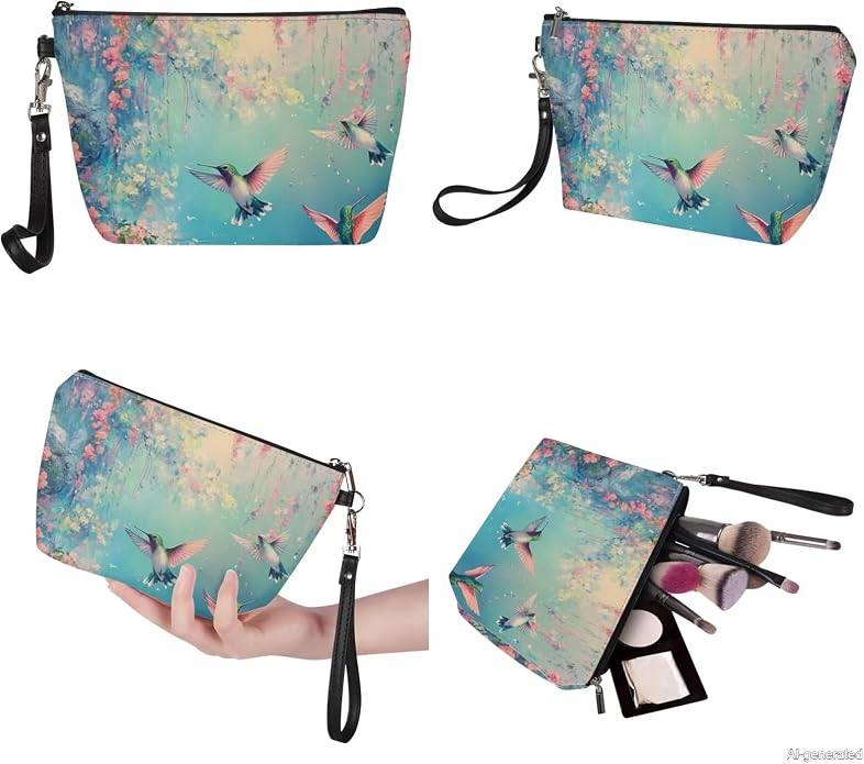 GIFTPUZZ Women Top Handle Bags Handbags with Zipper Leather Wallet Cash Card Phone Holder and Makeup Bag Set 3pcs - Image 7