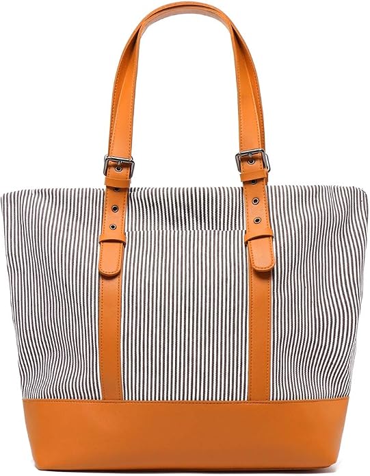Women's Canvas Shoulder Work Tote Purses Large Top Handle Everyday Bag Diaper Handbag by Sunshinejing