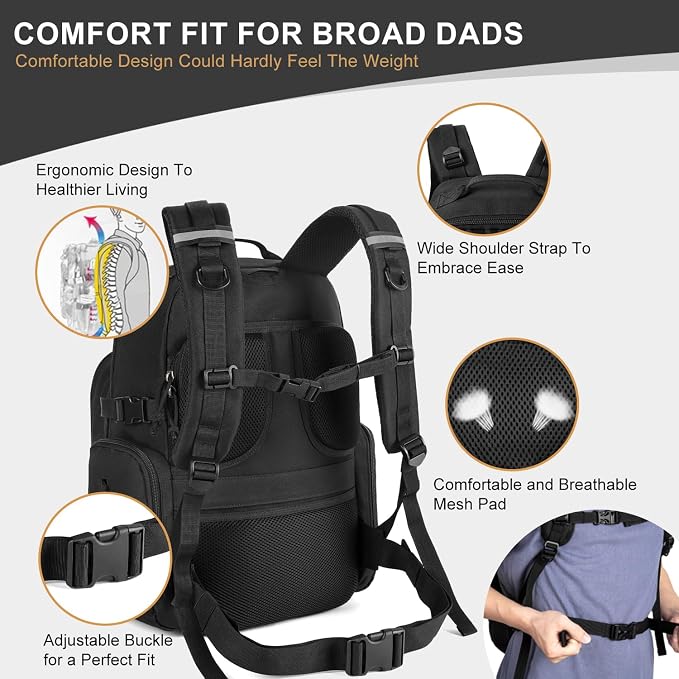 MIRACOL Military Diaper Bag for Dad: Tactical Design with Changing Pad & Daddy Patches - Pride Solution for Veteran Fathers in Baby Outings - Image 4