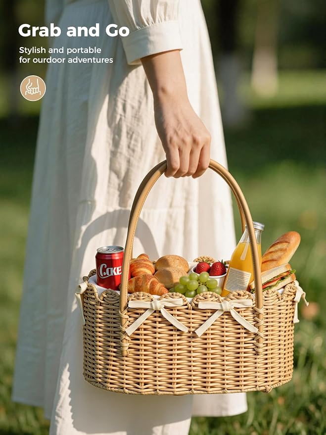 Baby Diaper Caddy Organizer, Handwoven Nursery Basket (Natural Light, XXL) | Changing Table Organizer Natural Water Hyacinth Storage Basket for Nursery Bathroom Kitchen Shelves Office - Image 7