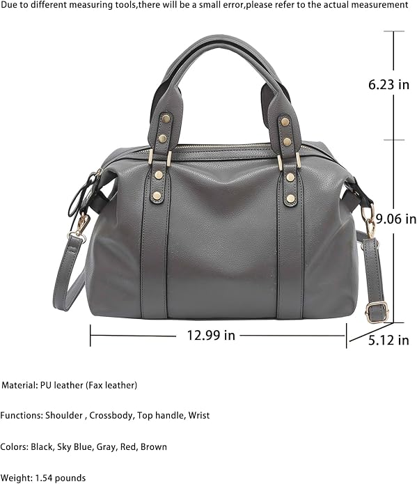 Handbags and Purses for women Vegan Leather Tote Bag for Women Satchel Shoulder Bags Travel Purse with Compartments - Image 4