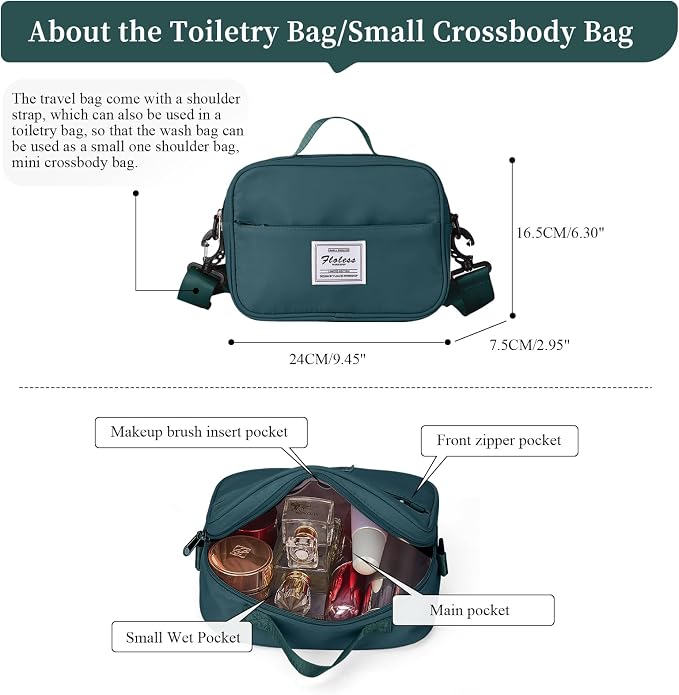 Weekender Bags for Women, Carry-On Overnight Travel Duffel Bag | Travel Bag with Shoes Compartment & Toiletry Bag, Extra Large - Image 4