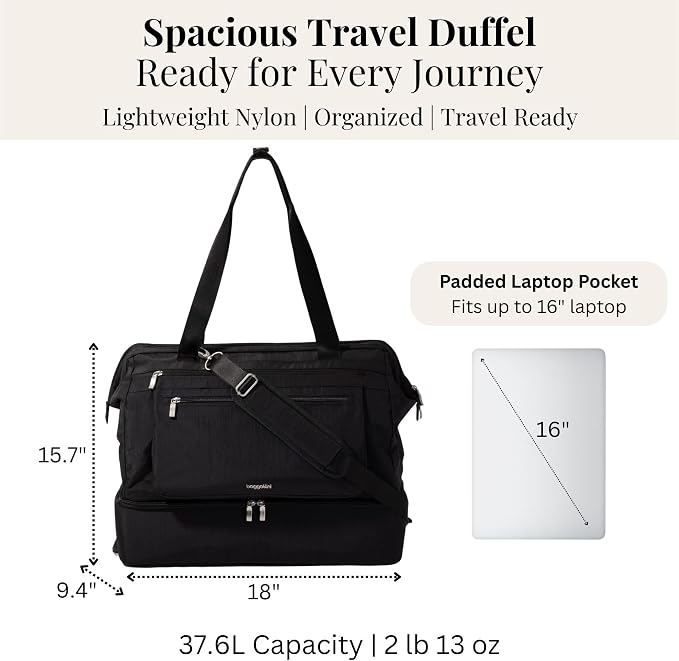 Modern Weekender - Lightweight 18"x15.7"x9.4" Duffel Carry-on Travel Bag for Women - Image 2