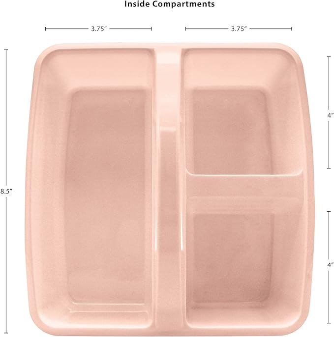 Teacher Created Resources Blush Portable Plastic Storage Caddy 6-Pack for Classrooms, Kids Room, and Office Organization, 3 Compartments - Image 4