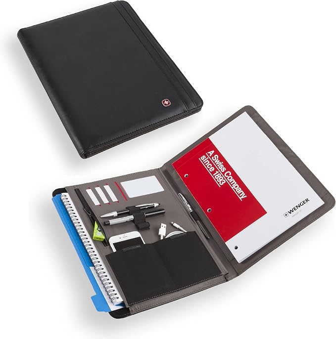 Wenger Merit Padfolio, Padded Document Organizer, Black - Image 7