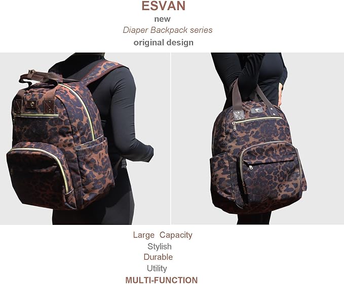 Diaper Bag Backpack Corduroy Multifunction Baby Fashion Travel Pack office Laptop Bag - Image 5
