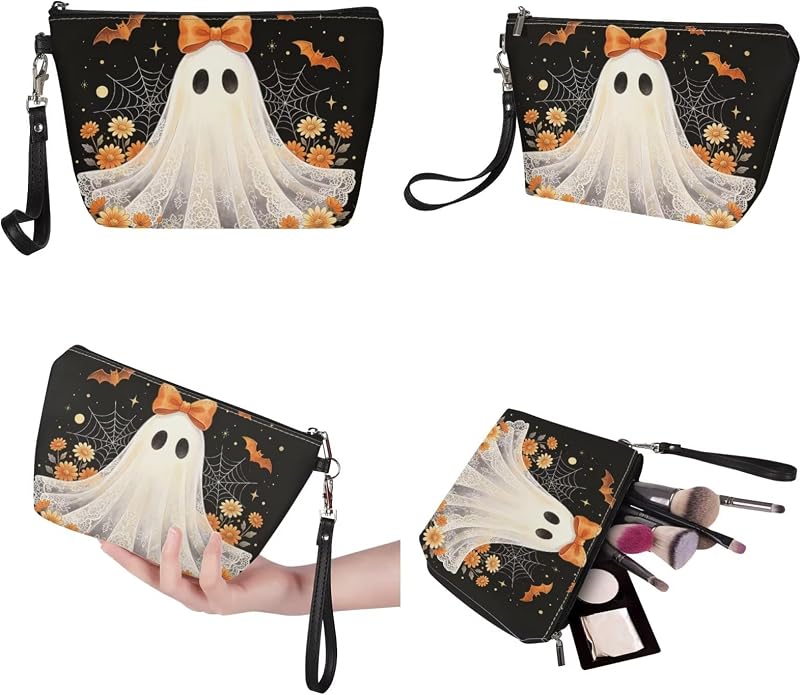 GIFTPUZZ Women Top Handle Bags Handbags with Zipper Leather Wallet Cash Card Phone Holder and Makeup Bag Set 3pcs - Image 6