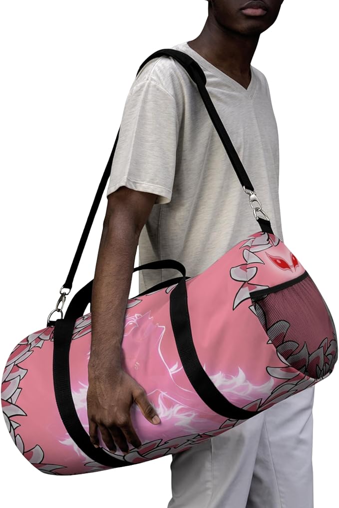 Anime Gym Bag for Women Men - Large Capacity Waterproof Workout Fitness Travel Sports Bags Fashion Street Camping Expandable Carry On Duffle Bag For Couple (Pink Flaminggo) PTY - Image 2