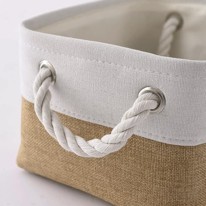 Small Baskets for Organizing, [6 PCS] Collapsible Storage Baskets for Shelves, Storage Bins Boxes Cubes for Clothes Books - Image 7