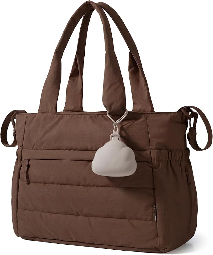 BAGSMART Diaper Bag Tote, Hospital Bag for Labor Delivery Travel Baby Tote | Lightweight Puffy Maternity Bag, Changing Pad & Pacifier Case, Large Capacity for Mom and Dad, Newborn Essentials by BAGSMART