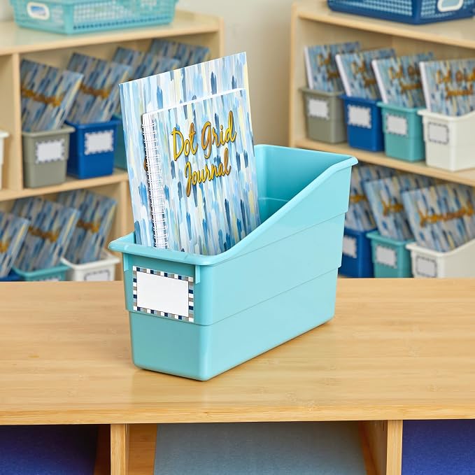 Really Good Stuff Durable Book & Binder Holder, 6-Pack, Water | 5.5" x 12.5" x 7.5", Classroom Organization, Storage Solution, Sturdy & Versatile - Image 8