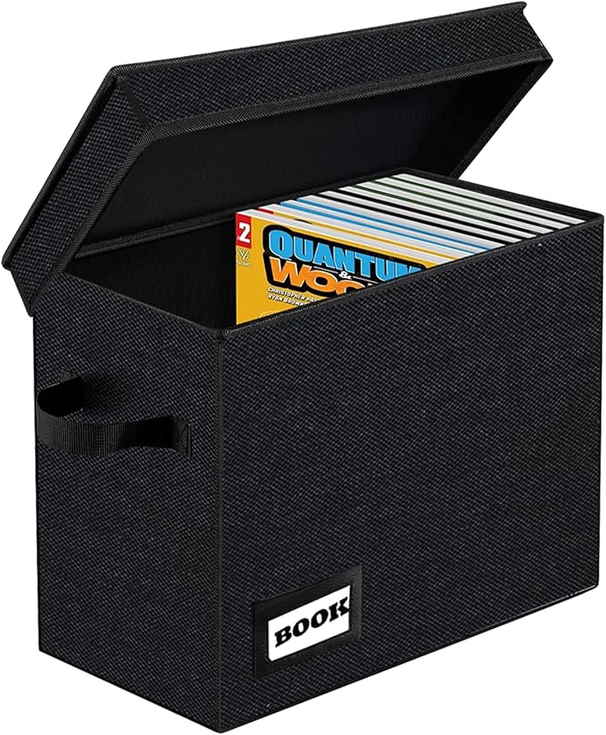 Collection Comic Book Storage Boxes, Protector Organizer 15.8" X 7.8" X 11.8" Collapsible Short Box Holds 160-180 Comic Book Heavy Duty Bin Container Holder Shelf by YNSZAS