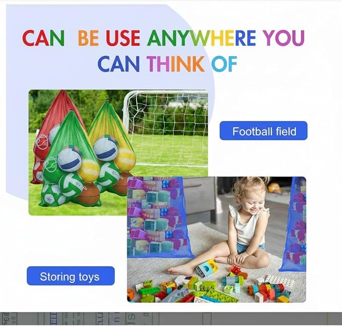 Berlune 12 Pcs 32 x 24 in Large Laundry Bag Colorful Extra Large Mesh Laundry Bag Bulk with Drawstring Heavy Duty Mesh Machine Washable Drawstring Pouch for Clothing Classification Dorms, Laundromats - Image 6