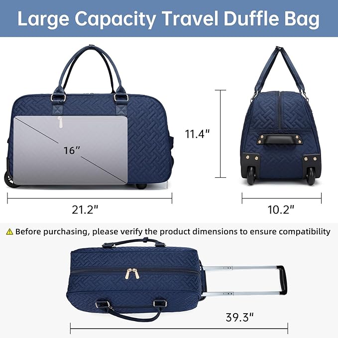 Duffle Bag for Travel, Weekender Bag with Shoe Compartment, Carry On Overnight Bag for Women with Toiletry Bag, Gym Bag with Wet Pocket, Hospital Bags for Labor and Delivery Beige - Image 2