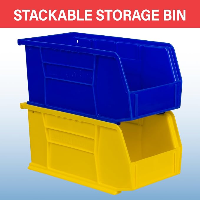 Akro-Mils 30230 AkroBins Plastic Storage Bins, 11"x5"x5", Red, 12-Pack | Space-Saving Stackable Bins for Garage, Pantry, Craft Organization - Image 4