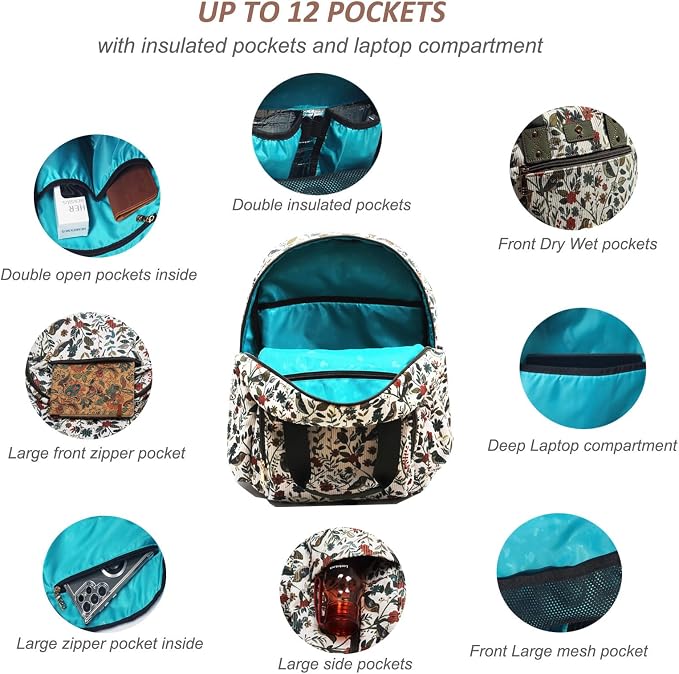Diaper Bag Backpack Corduroy Multifunction Baby Fashion Travel Pack office Laptop Bag - Image 4