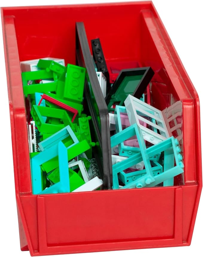 Akro-Mils 30230 AkroBins Plastic Storage Bins, 11"x5"x5", Red, 12-Pack | Space-Saving Stackable Bins for Garage, Pantry, Craft Organization - Image 11