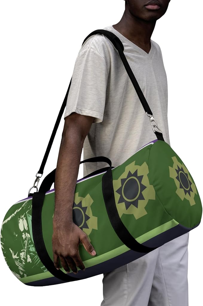 Anime Gym Bag for Women Men - Large Capacity Waterproof Workout Fitness Travel Sports Bags Fashion Street Camping Expandable Carry On Duffle Bag For Couple (Green Zzro) PTY - Image 2