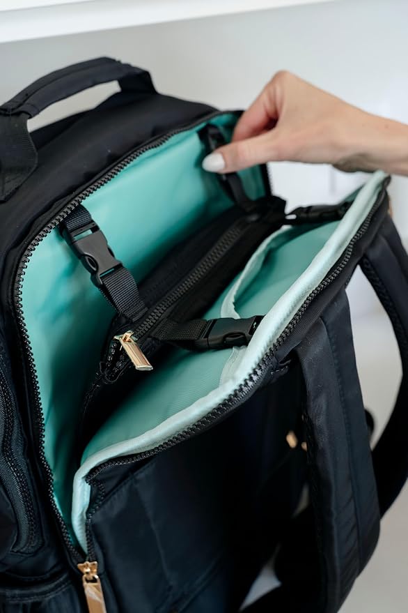 Lily & Sol Koa Diaper Bag Backpack for Travel- Large Capacity Family Travel Backpack, Machine Washable with Cooler Compartment, XL Changing Mat, Wet Bag, Laptop Sleeve & Luggage Sleeve - Image 7