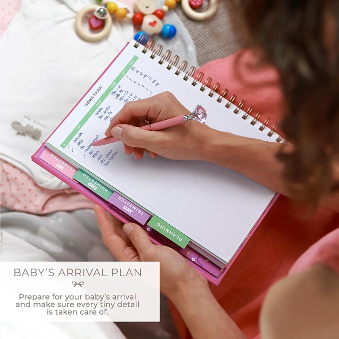 Clever Fox Pregnancy Journal, Expecting First Time Mom Planner Violet | Organized pregnancy & baby diary with weekly countdown calendars & checklists, maternity memory book, ivf 9 x 10.5 in - Image 6