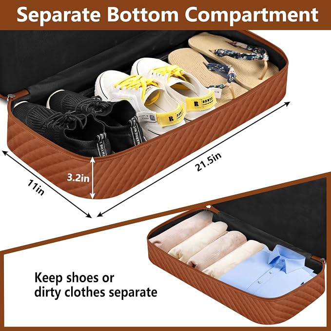 ITIEZY Weekender Bag for Women 21.5" Travel Duffel Large Carry On Bag 3PCS | Nylon Duffel Bag with Waterproof Shoe Compartment, Crossbody Bag and Toiletry Bag, Travel Weekend Hospital Overnight Gym Bag - Image 5