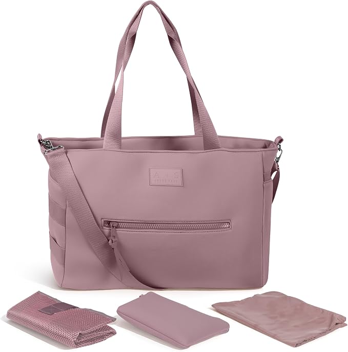 A + S Luxxe Diaper Bag Tote – Stylish, Large Baby Bag with Stroller Straps, Insulated Pockets, Changing Mat & Waterproof by Unknown