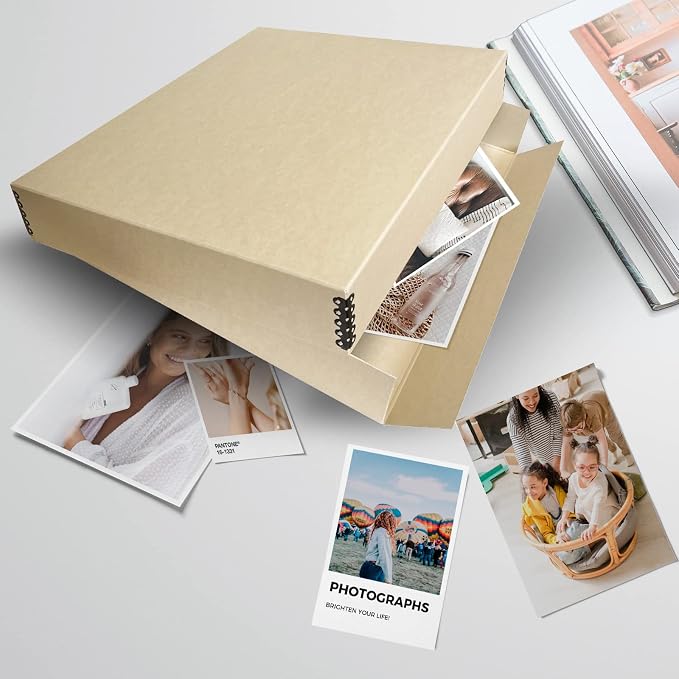 Lineco Drop Front Archival Storage Box, 17.75x22.75x3 in, Tan, 2 Pack | Acid-Free with Metal Edge, Preserves Picture Longevity, Organize Photos, Newspapers, Prints, Documents, Crafts, DIY - Image 7