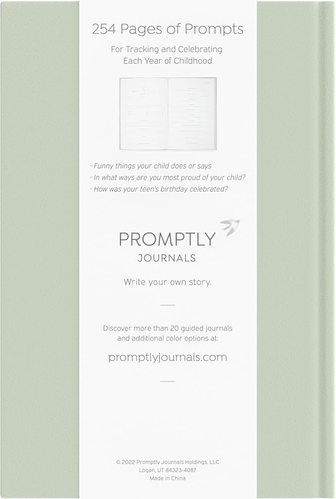 A Complete Childhood History: From Pregnancy to 18 Years Old (Aloe Green, Leatherette) | Baby Book and Pregnancy Journal | Baby Memory Book - Image 2