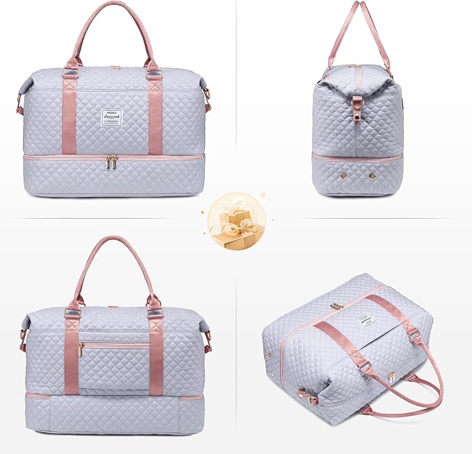 LOVEVOOK Travel Duffle Bag,Weekender Bags for Women with Shoe Compartment，Carry on Overnight Bag with Toiletry Bag,Gym Duffel Bag with Wet Pocket, Hospital Bags for Labor and Delivery - Image 9