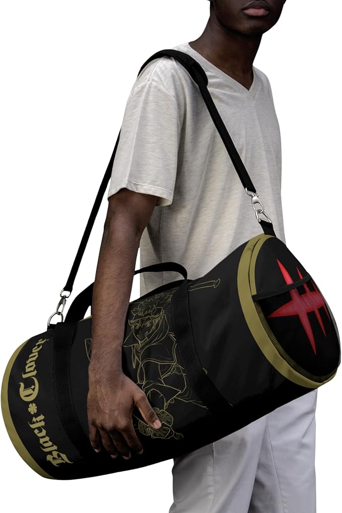 Anime Gym Bag for Women Men - Large Capacity Waterproof Workout Fitness Travel Sports Bags Fashion Street Camping Expandable Carry On Duffle Bag For Couple (Clover) PTY - Image 2
