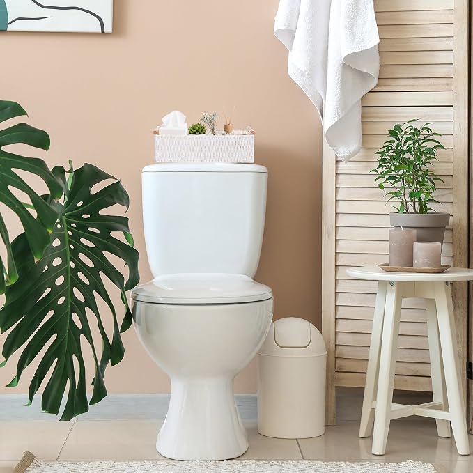 Boao 3 Pcs Boho Storage Wicker Baskets Handmade Woven Decorative Paper Rope Baskets for Organizing with Handle Countertop Toilet Paper Storage Container for Toilet Tank Top(White,Rectangle) - Image 6