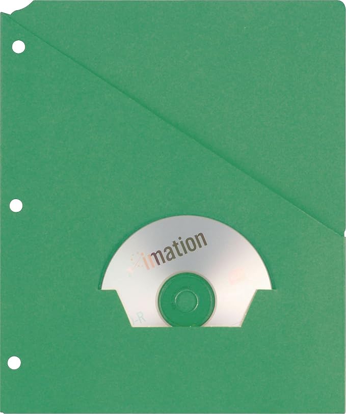 Pendaflex 32925 Essentials Slash Pocket Project Folders, 3 Holes, Letter, Green (Pack of 25) - Image 2